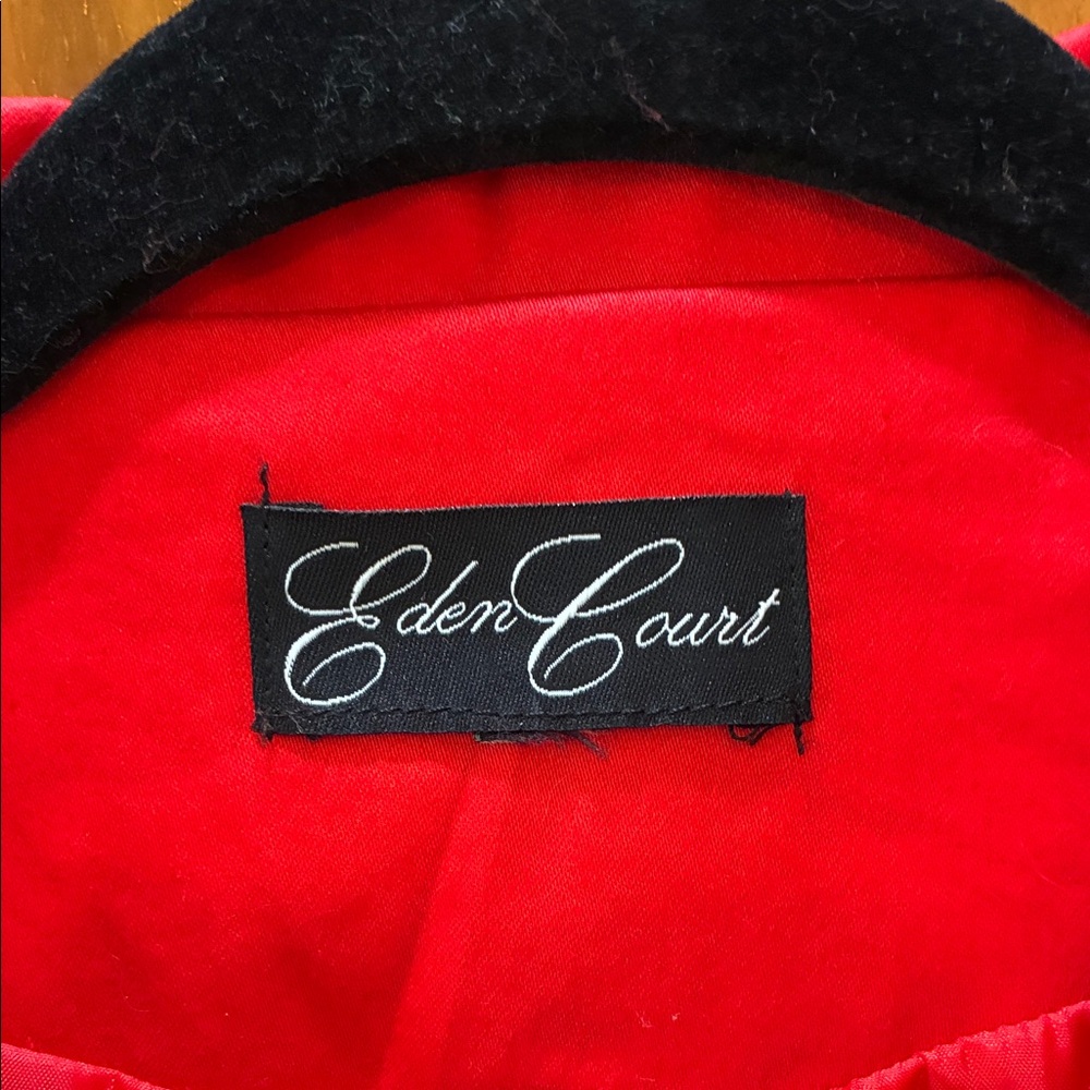 Red Button-Up Coat - Picture 3 of 7